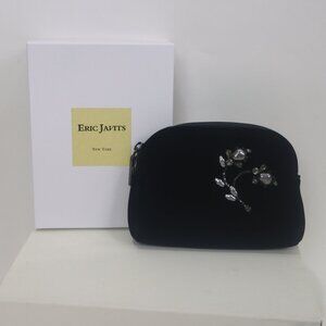❄️ Eric Javits Black Velvet Clutch Wristlet NIB Purse Evening Handbag Formal
